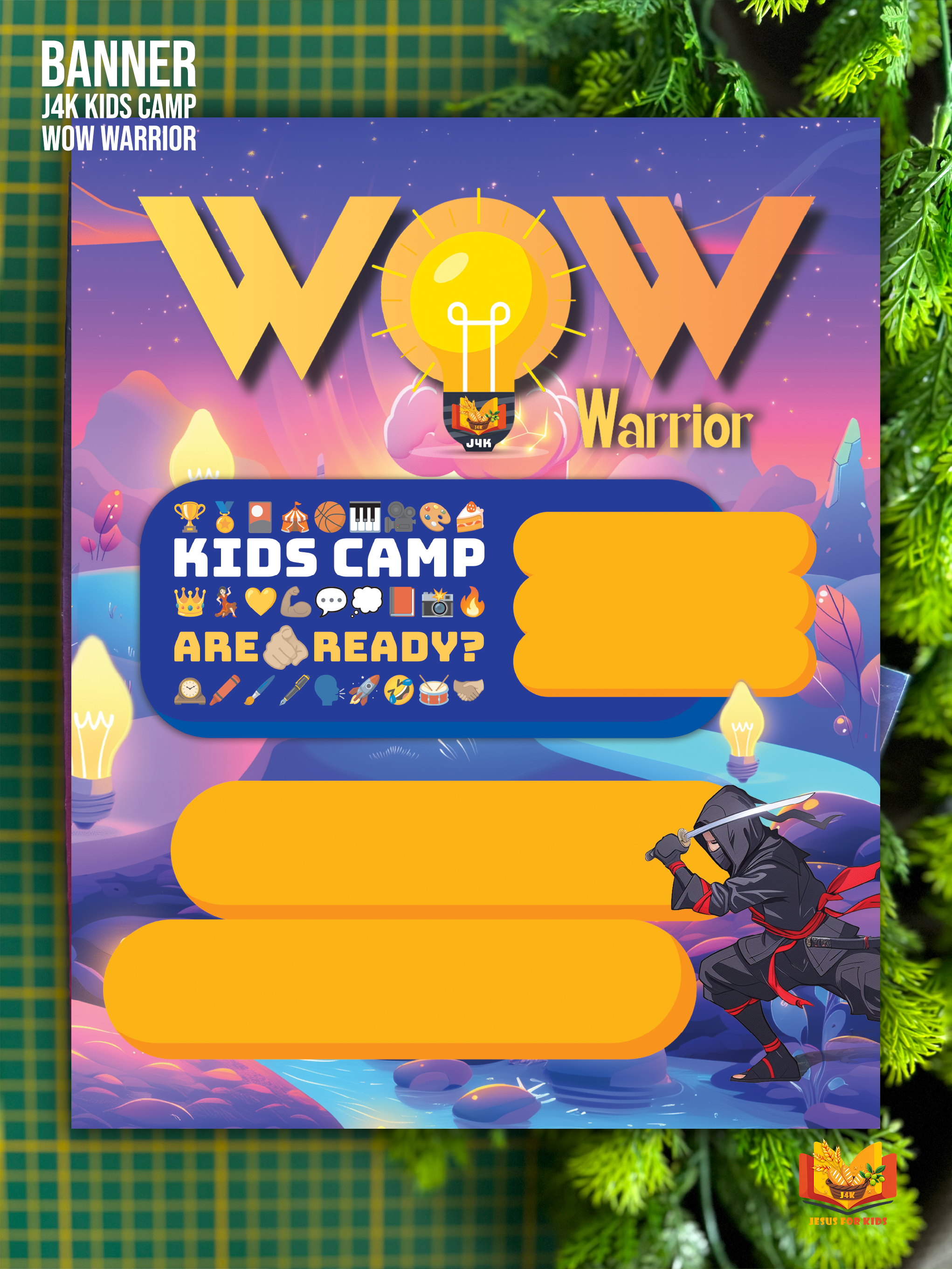Banner 2x 2.5 feet | WOW