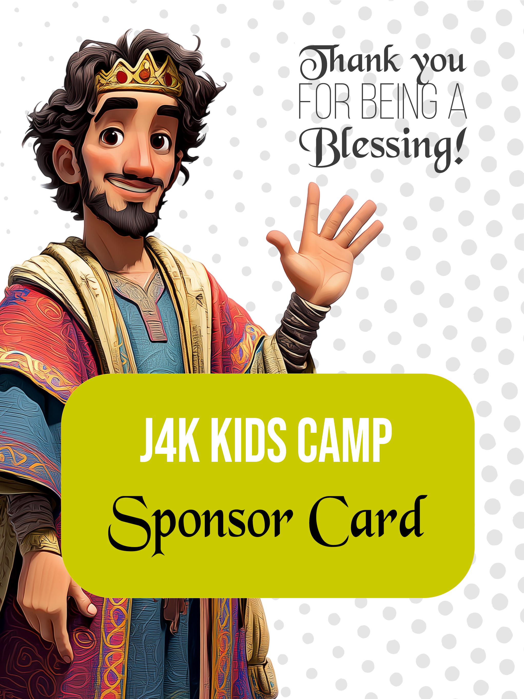 Kids Camp Sponsor Card